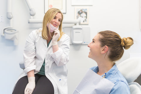 Dentist + Patient Sitting Together